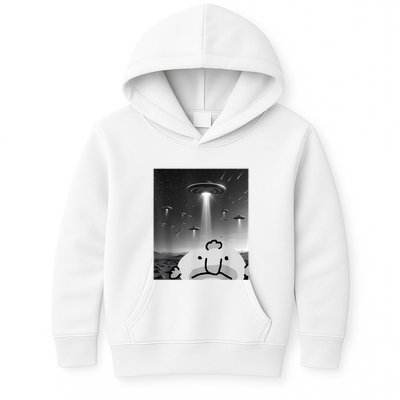 Funny Blobfish Selfie Ufos Ailen Retro Women Graphic Kids Hoodie