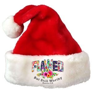 Flawed But Still Worthy Redeemed And Forgiven Christian Premium Christmas Santa Hat