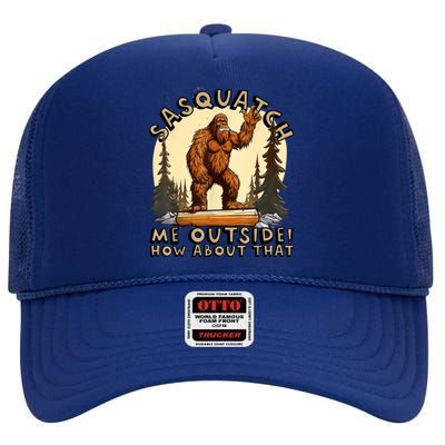 Funny Bigfoot Sasquatch Vintage Style High Crown Mesh Back Trucker Hat