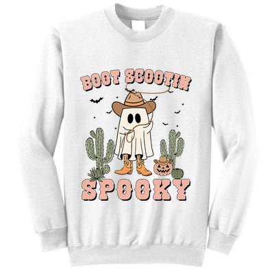 Funny Boot Scootin Spooky Cowboy Ghost Halloween Sweatshirt
