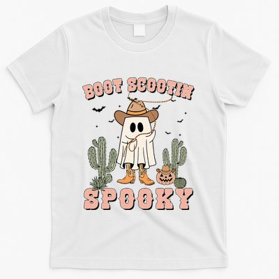Funny Boot Scootin Spooky Cowboy Ghost Halloween T-Shirt