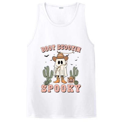 Funny Boot Scootin Spooky Cowboy Ghost Halloween PosiCharge Competitor Tank
