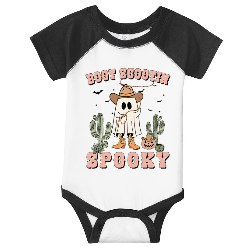 Funny Boot Scootin Spooky Cowboy Ghost Halloween Infant Baby Jersey Bodysuit
