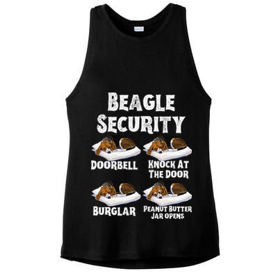 Funny Beagle Security Dog Lover animal Ladies PosiCharge Tri-Blend Wicking Tank