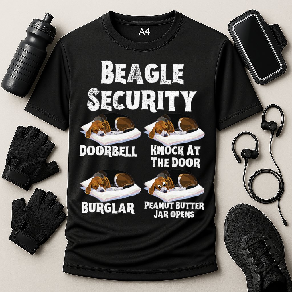 Funny Beagle Security Dog Lover animal Cooling Performance Crew T-Shirt