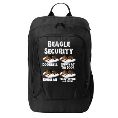 Funny Beagle Security Dog Lover animal City Backpack
