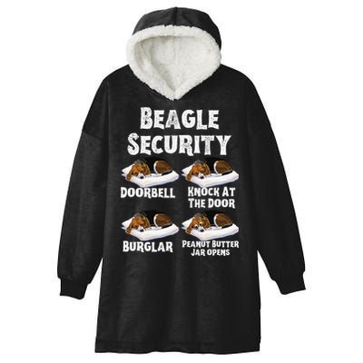 Funny Beagle Security Dog Lover animal Hooded Wearable Blanket