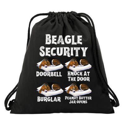 Funny Beagle Security Dog Lover animal Drawstring Bag