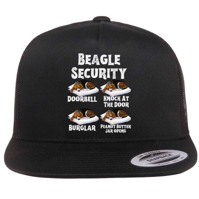 Funny Beagle Security Dog Lover animal Flatbill Hat