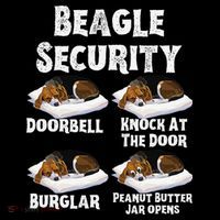Funny Beagle Security Dog Lover animal Flatbill Hat