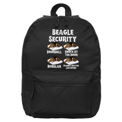 Funny Beagle Security Dog Lover animal 16 in Basic Backpack