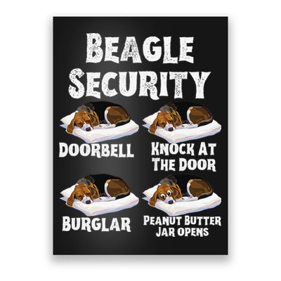 Funny Beagle Security Dog Lover animal Poster