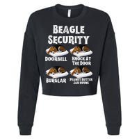Funny Beagle Security Dog Lover animal Cropped Pullover Crew