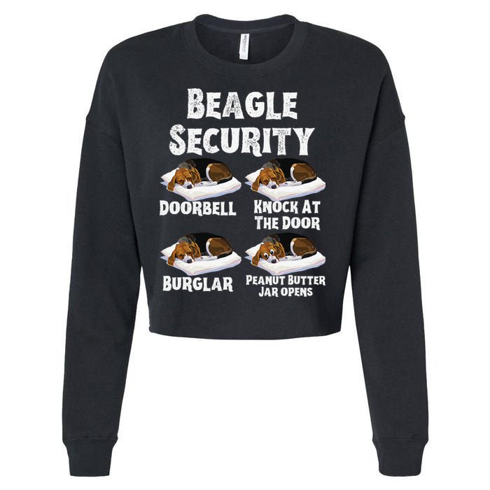 Funny Beagle Security Dog Lover animal Cropped Pullover Crew