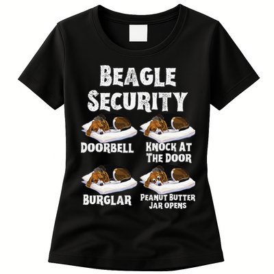 Funny Beagle Security Dog Lover animal Womens T-Shirt