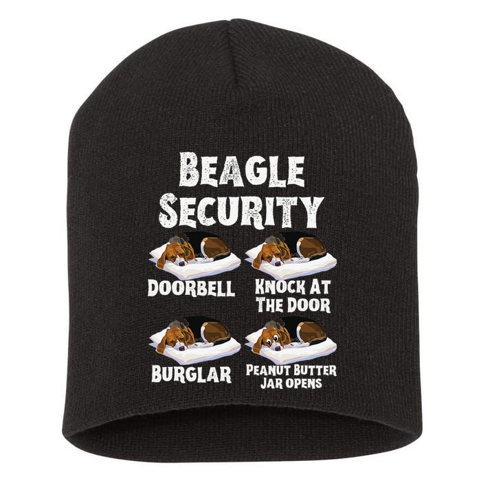Funny Beagle Security Dog Lover animal Short Acrylic Beanie