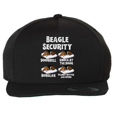 Funny Beagle Security Dog Lover animal Wool Snapback Cap