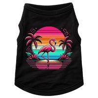 Flamingo Beach Summer Vibes Palm Tree Tropical Summer Doggie Tank