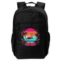 Flamingo Beach Summer Vibes Palm Tree Tropical Summer Backpack