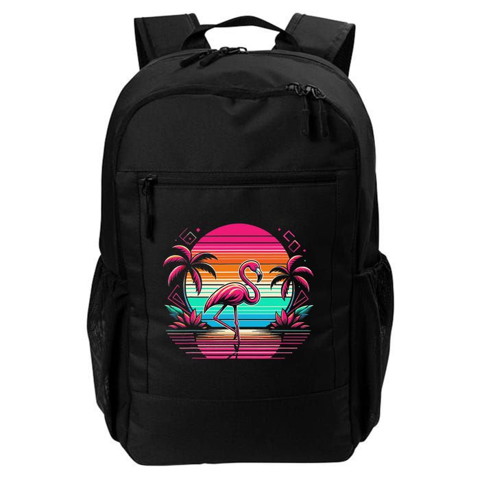 Flamingo Beach Summer Vibes Palm Tree Tropical Summer Backpack