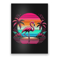 Flamingo Beach Summer Vibes Palm Tree Tropical Summer Poster