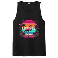 Flamingo Beach Summer Vibes Palm Tree Tropical Summer PosiCharge Competitor Tank