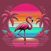 Flamingo Beach Summer Vibes Palm Tree Tropical Summer 16oz Travel Tumbler