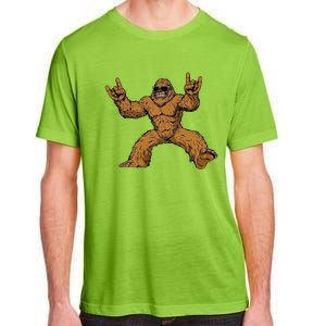 Funny Bigfoot Sasquatch Graphic Rock On Adult ChromaSoft Performance T-Shirt