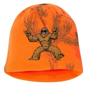 Funny Bigfoot Sasquatch Graphic Rock On Kati - Camo Knit Beanie