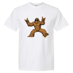 Funny Bigfoot Sasquatch Graphic Rock On Garment-Dyed Heavyweight T-Shirt