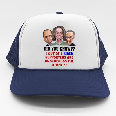 Funny Biden Supporters Are Stupid Anti Biden Democrats Gift Trucker Hat