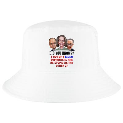 Funny Biden Supporters Are Stupid Anti Biden Democrats Gift Cool Comfort Performance Bucket Hat