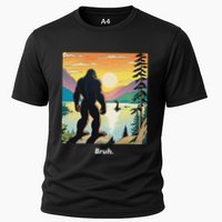 Funny Bigfoot Sasquatch Loch Ness Monster Bruh Cooling Performance Crew T-Shirt
