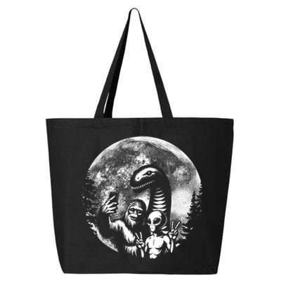 Funny Bigfoot Sasquatch Alien Loch Ness Full Moon Selfie 25L Jumbo Tote