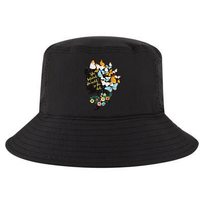 Floral Butterfly She Believed She Could So That She Did Gift Cool Comfort Performance Bucket Hat