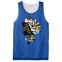 Floral Butterfly She Believed She Could So That She Did Gift Mesh Reversible Basketball Jersey Tank