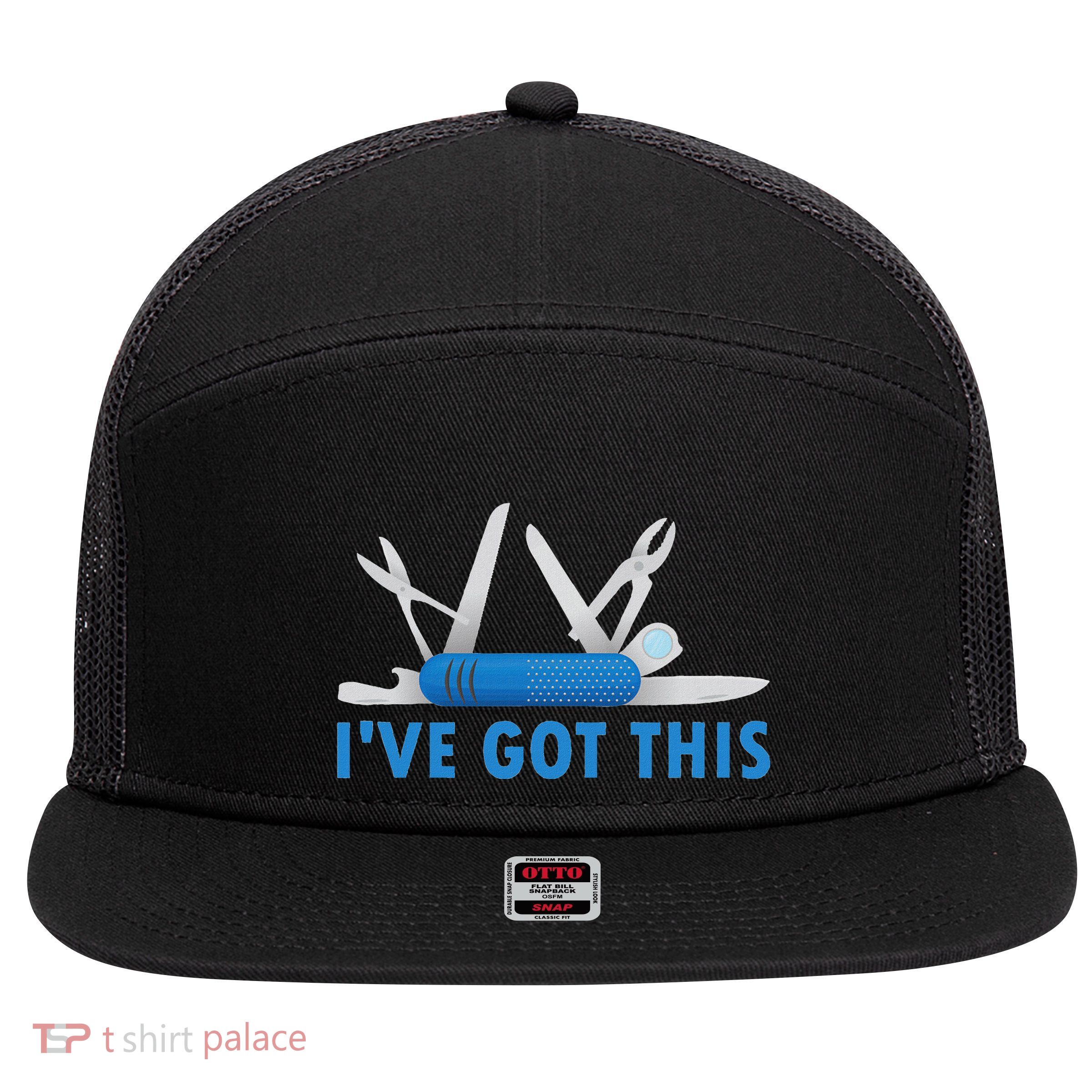 Funny Bladesmith Swiss I’Ve Got This Knife Day 7 Panel Mesh Trucker Snapback Hat