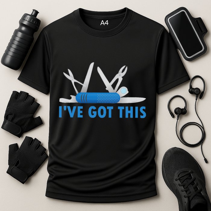 Funny Bladesmith Swiss I’Ve Got This Knife Day Cooling Performance Crew T-Shirt