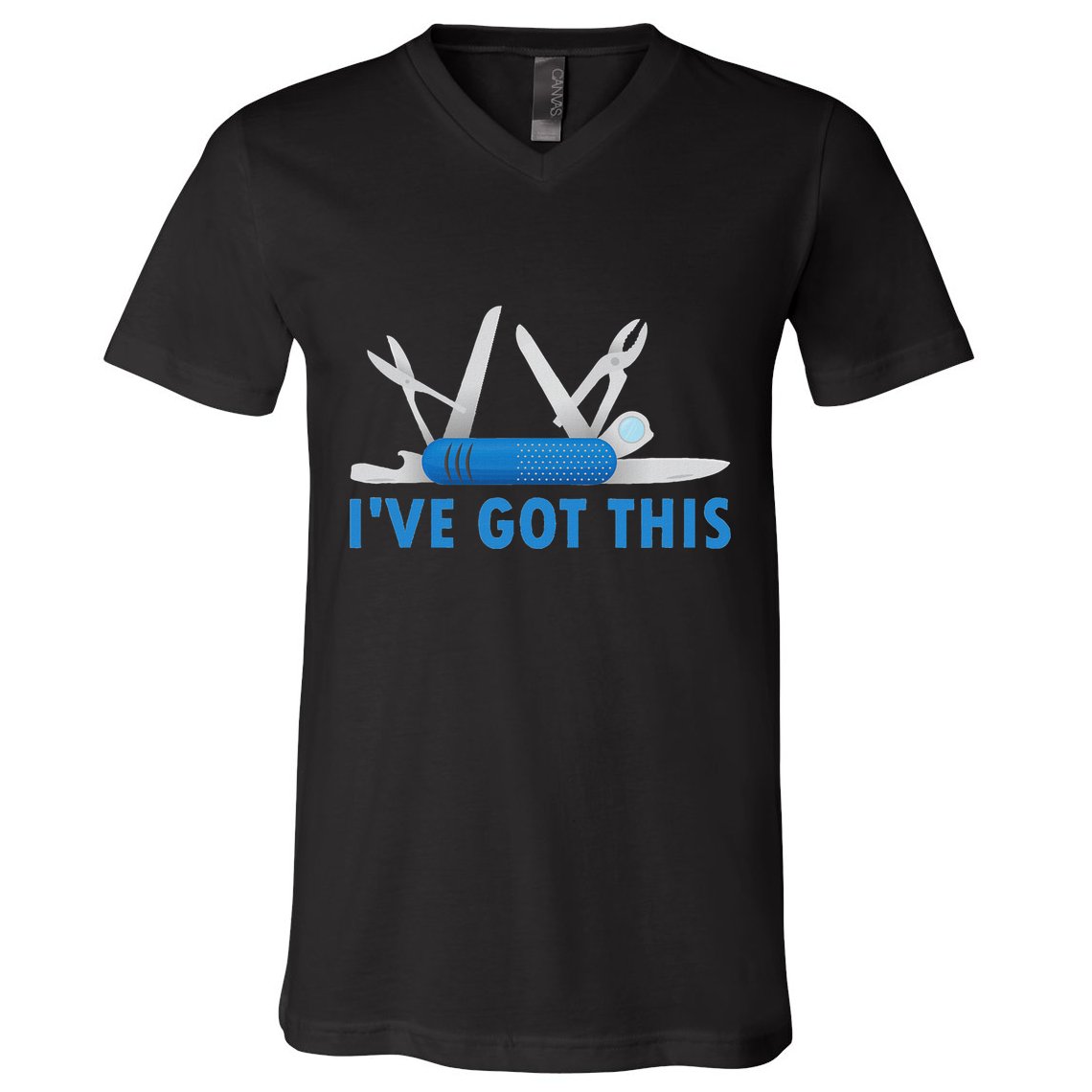 Funny Bladesmith Swiss I’Ve Got This Knife Day V-Neck T-Shirt