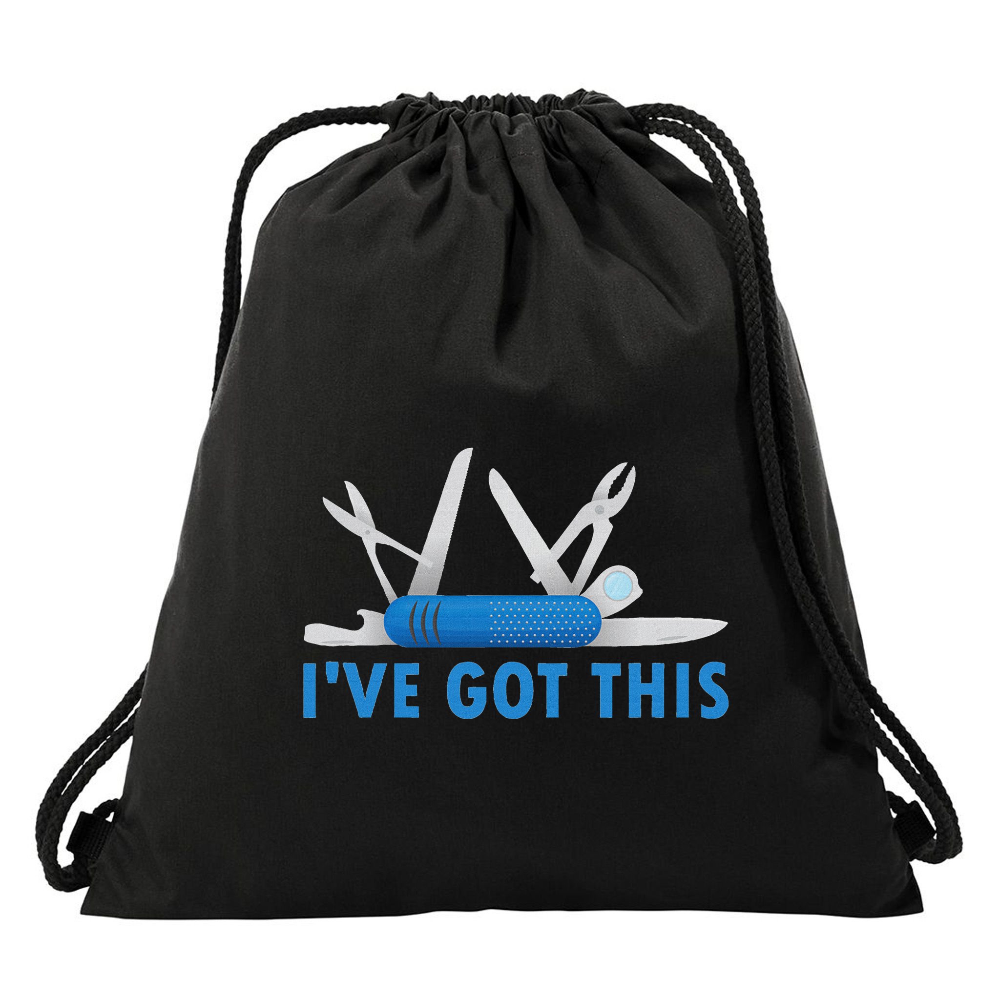 Funny Bladesmith Swiss I’Ve Got This Knife Day Drawstring Bag