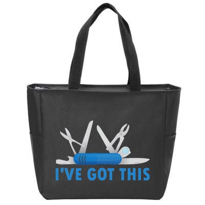 Funny Bladesmith Swiss I’Ve Got This Knife Day Zip Tote Bag
