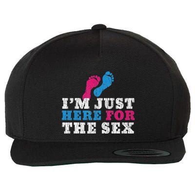 Funny Baby Shower IM Just Here For The Sex Wool Snapback Cap