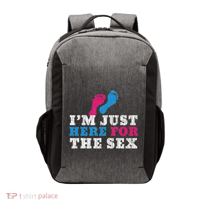 Funny Baby Shower IM Just Here For The Sex Vector Backpack