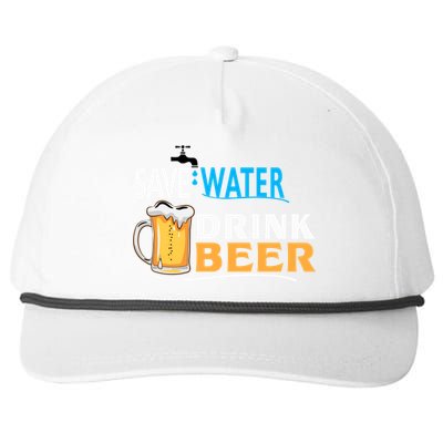 Funny Beer Save Water Drink Beer Gift For Beer Day Snapback Five-Panel Rope Hat