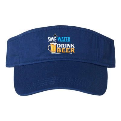 Funny Beer Save Water Drink Beer Gift For Beer Day Valucap Bio-Washed Visor