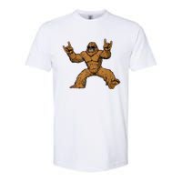 Funny Bigfoot Sasquatch Graphic Rock On Softstyle CVC T-Shirt