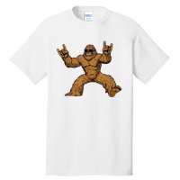 Funny Bigfoot Sasquatch Graphic Rock On Tall T-Shirt