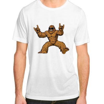 Funny Bigfoot Sasquatch Graphic Rock On Adult ChromaSoft Performance T-Shirt