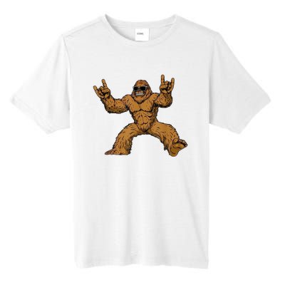 Funny Bigfoot Sasquatch Graphic Rock On Tall Fusion ChromaSoft Performance T-Shirt