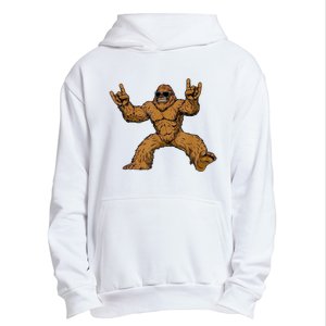 Funny Bigfoot Sasquatch Graphic Rock On Urban Pullover Hoodie